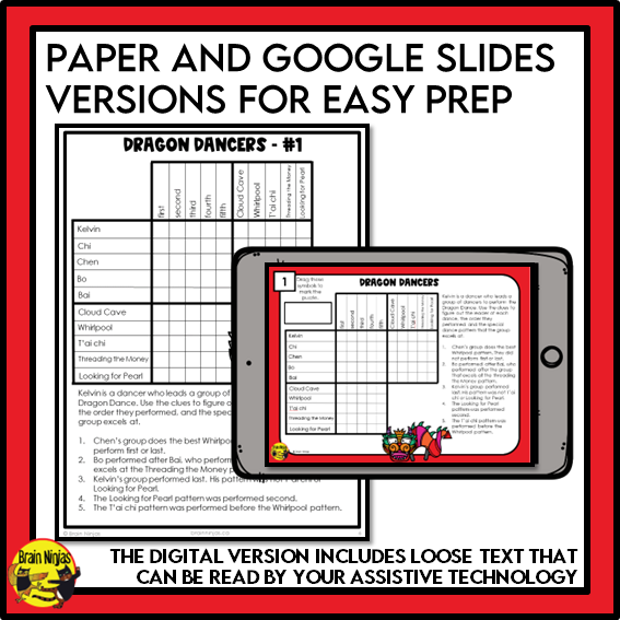 Lunar New Year Logic Puzzles | Paper and Digital