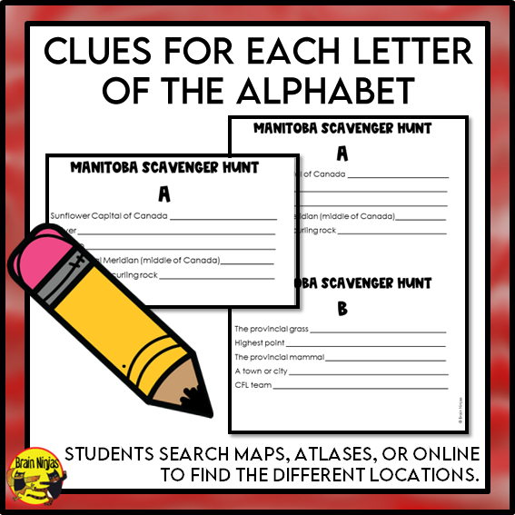 Manitoba Geography Scavenger Hunt | Paper and Digital