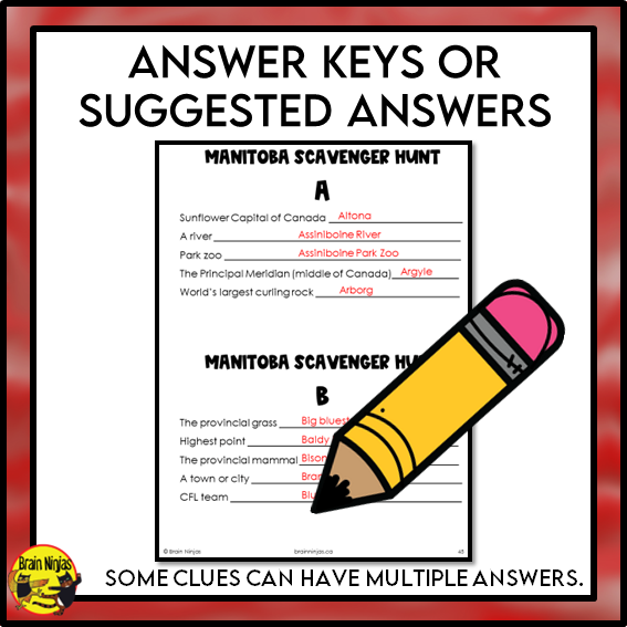 Manitoba Geography Scavenger Hunt | Paper and Digital