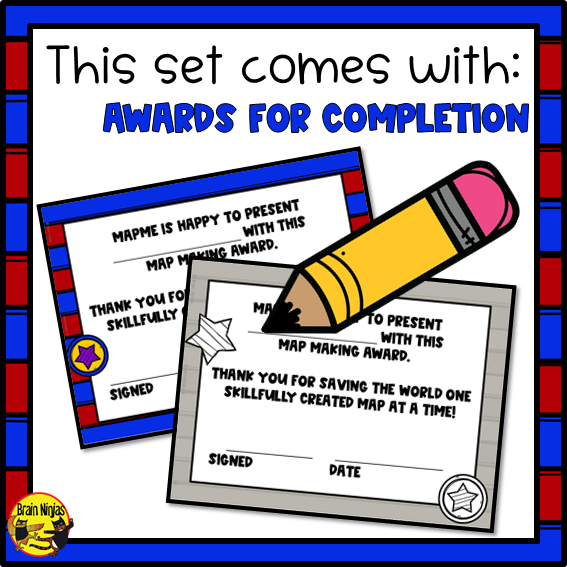 Map Quest | Map Skills Activity | Paper