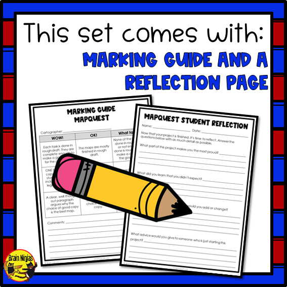 Map Quest | Map Skills Activity | Paper