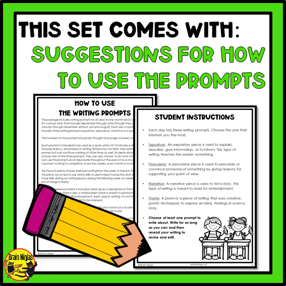 March Monthly Writing Prompts | Paper and Digital