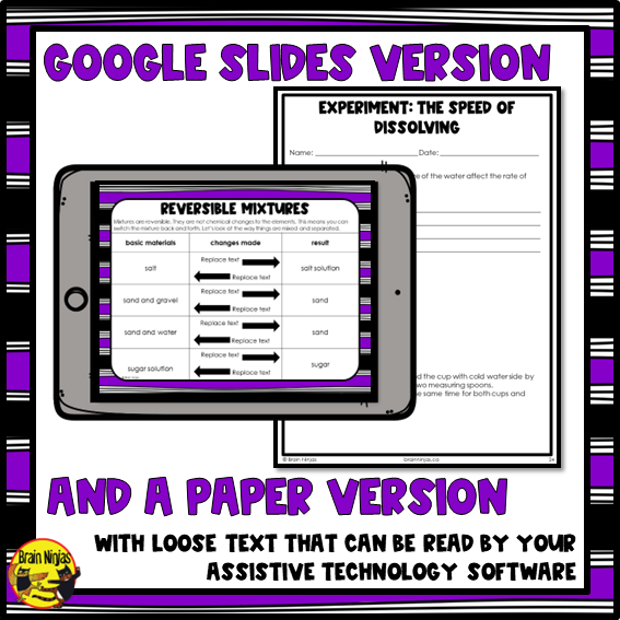 Chemistry Lessons | Mixtures and Separation Techniques | Paper and Digital