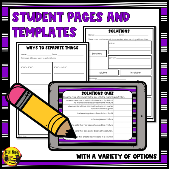 Chemistry Lessons | Mixtures and Separation Techniques | Paper and Digital