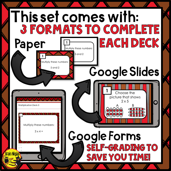 Multiplication Math Task Cards | Paper and Digital | Grade 3