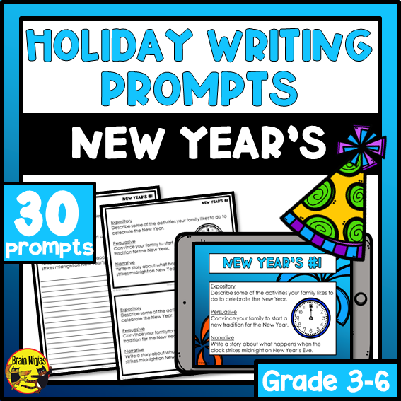 New Year Writing Prompts | Paper and Digital