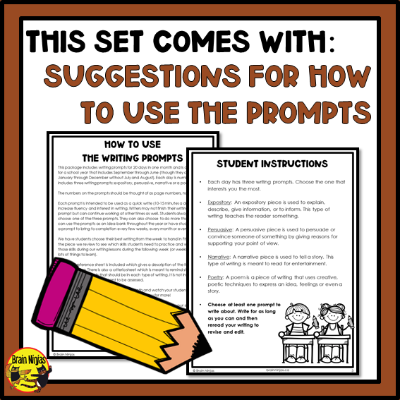 November Monthly Writing Prompts | Paper and Digital