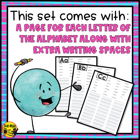 Personal Word Wall Book | Canadian Spellings | Paper