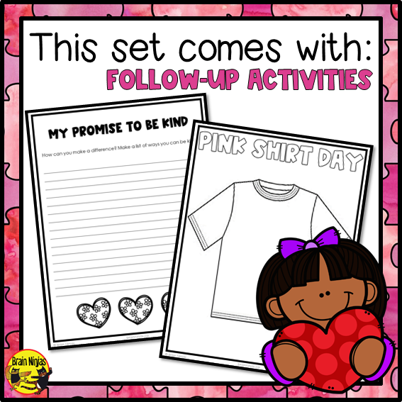 Pink Shirt Day | Health and Wellness Activity | Paper | Grade 4 Grade 5 Grade 6