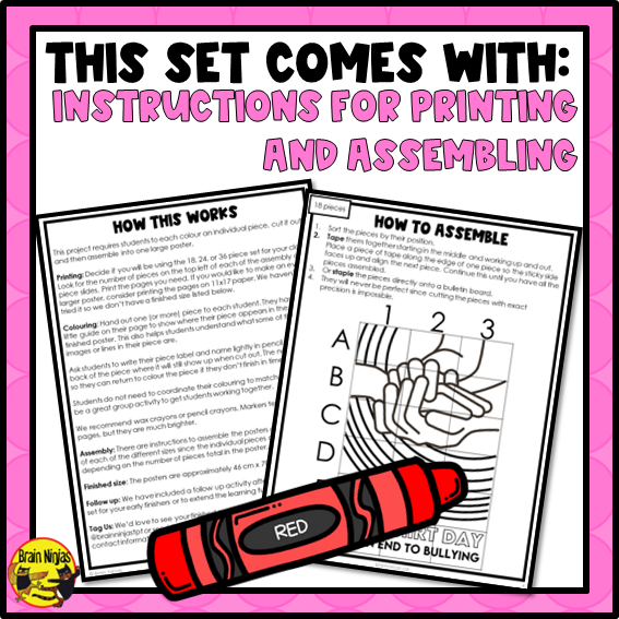 Pink Shirt Day Collaborative Poster | Paper