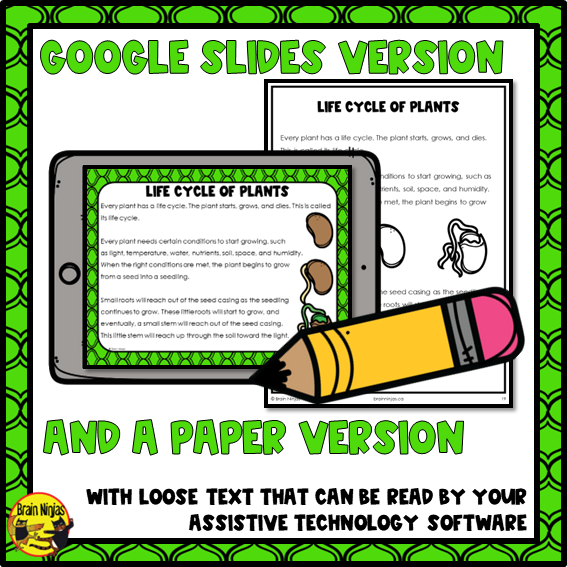 Plant Growth and Changes Reading Passages | Paper and Digital