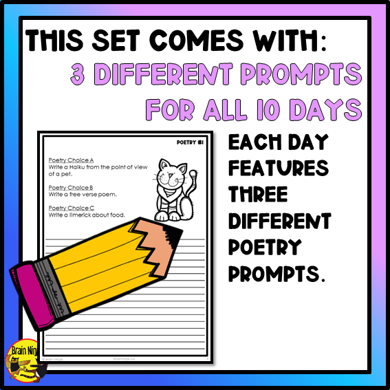 Poetry Writing Prompts | Paper and Digital