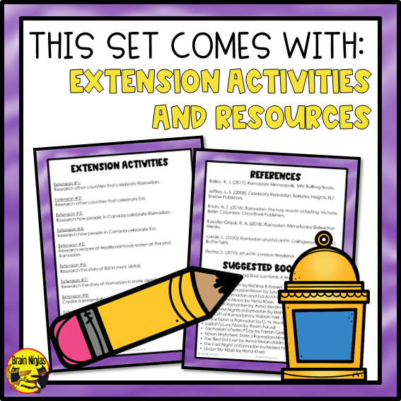 Ramadan and Eid al-Fitr Reading and Writing Activities | Paper and Digital