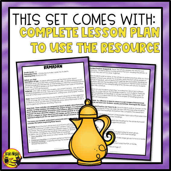 Ramadan and Eid al-Fitr Reading and Writing Activities | Paper and Digital