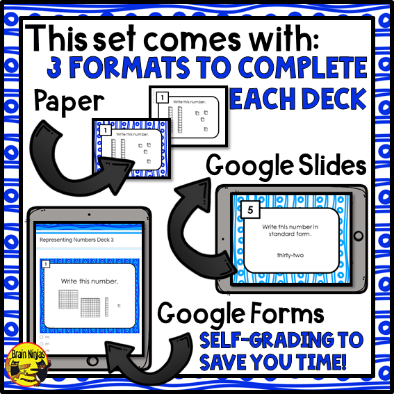 Representing Whole Numbers to 1 000 Math Task Cards | Paper and Digital | Grade 3