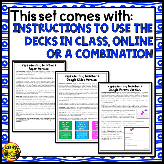 Representing Whole Numbers to 1 000 Math Task Cards | Paper and Digital | Grade 3