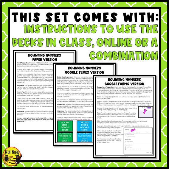 Rounding Numbers Math Task Cards | Paper and Digital | Grade 4 Grade 5