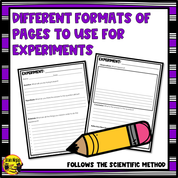 Free Chemistry Experiment Pages | Paper and Digital