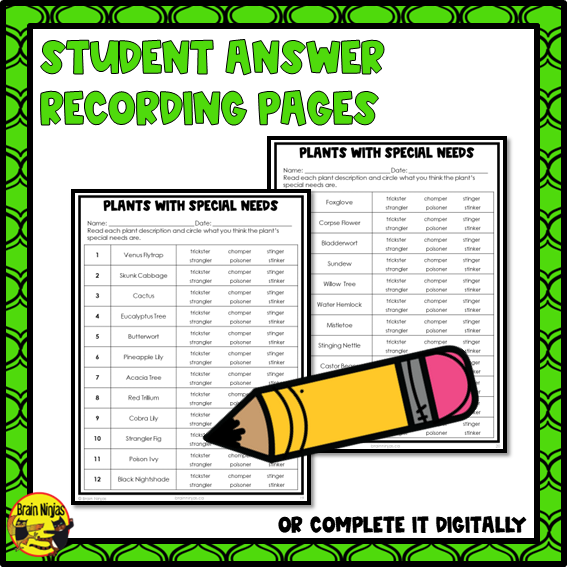 Plant Growth and Changes | Special Needs of Plants | Paper and Digital