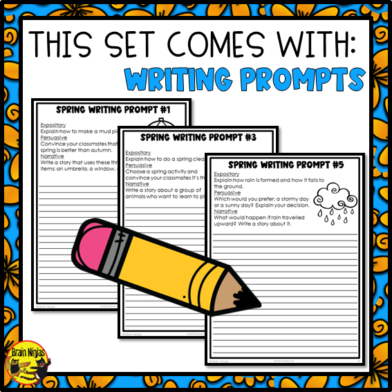 Spring Activities | Word Games | Puzzles | Writing Prompts | Paper and Digital