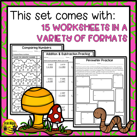 Spring Math Worksheets | Paper | Grade 4