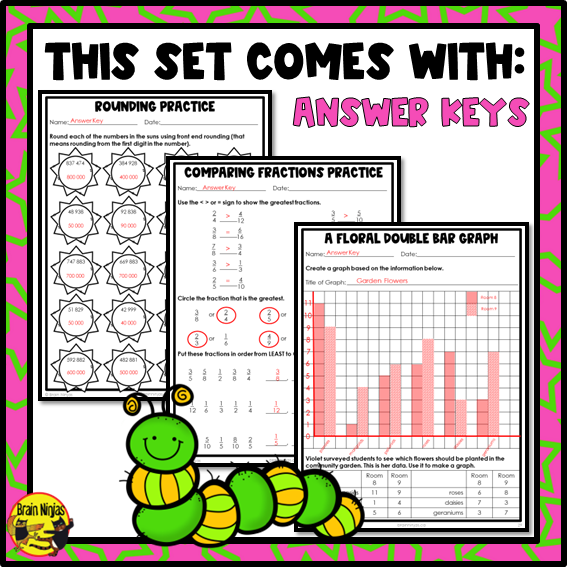 Spring Math Worksheets | Paper | Grade 5