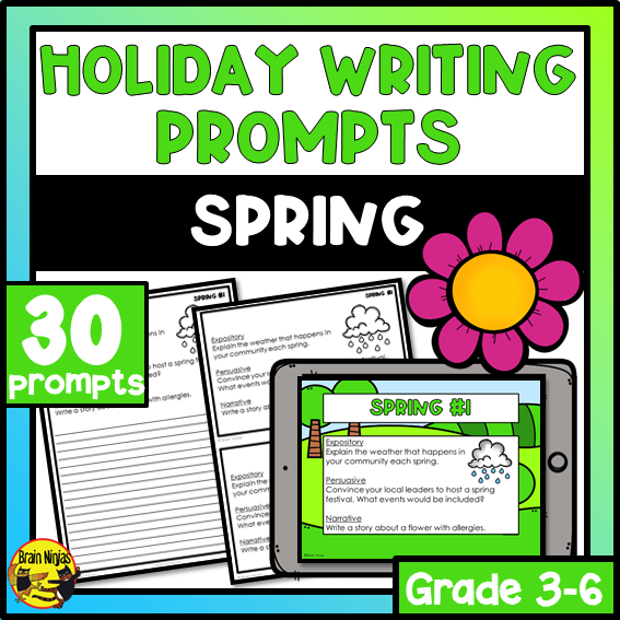 Spring Writing Prompts | Paper and Digital