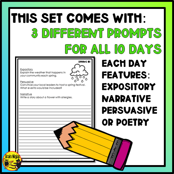 Spring Writing Prompts | Paper and Digital