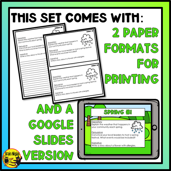 Spring Writing Prompts | Paper and Digital
