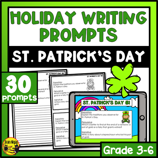 St Patrick's Day Writing Prompts | Paper and Digital