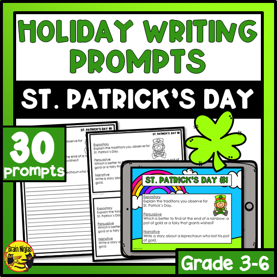 St Patrick's Day Writing Prompts | Paper and Digital