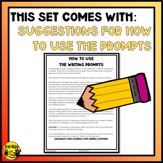 Summer Writing Prompts | Paper and Digital