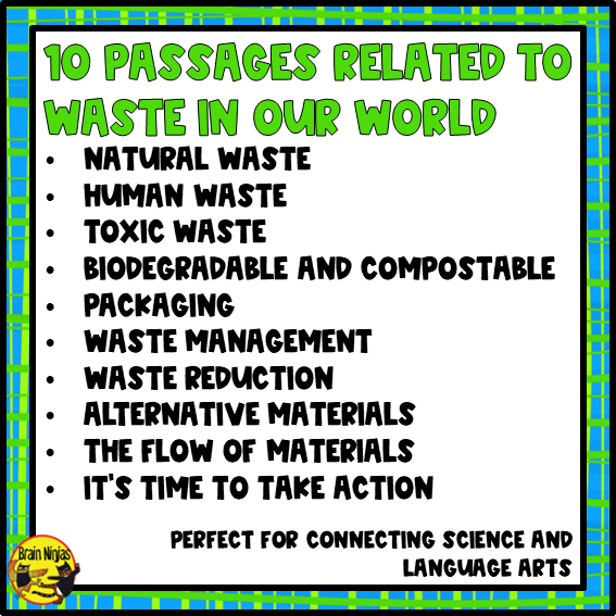 Waste In Our World Science Reading Passages | Paper and Digital
