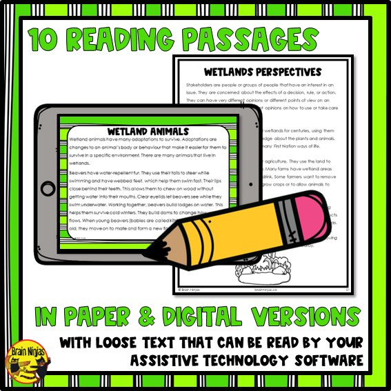 Wetlands Unit Lessons and Activities Bundle | Paper and Digital