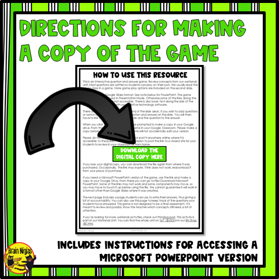 Wetlands Interactive Review Game | Digital