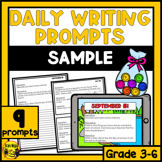 Free Daily Writing Prompts | Monthly Sample | Paper and Digital ...