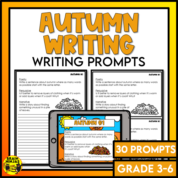 Autumn Writing Prompts | Paper and Digital
