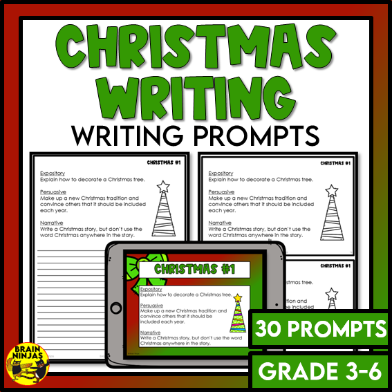 Christmas Writing Prompts | Paper and Digital