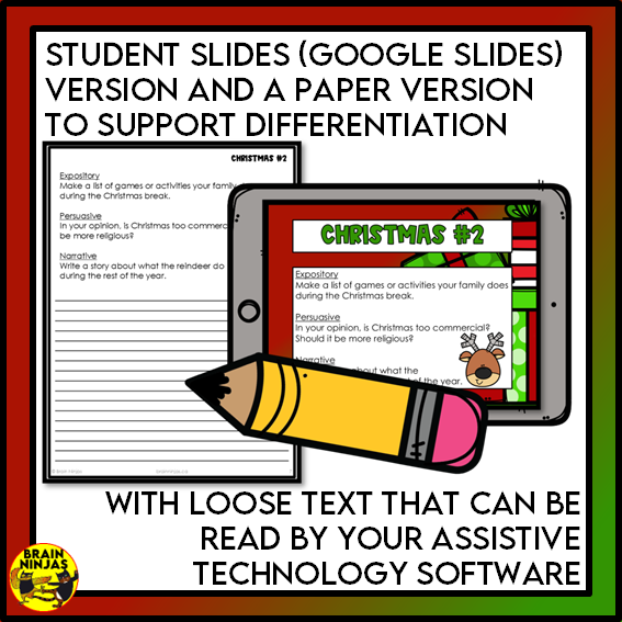 Christmas Writing Prompts | Paper and Digital