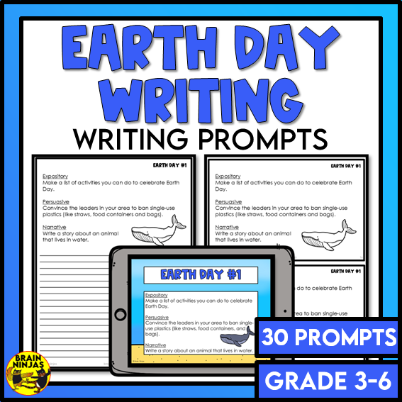 Earth Day Writing Prompts | Paper and Digital