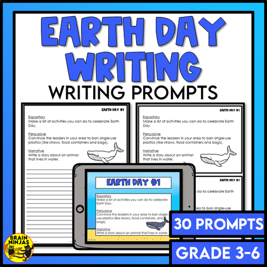Earth Day Writing Prompts | Paper and Digital