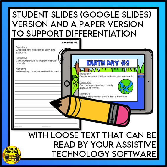 Earth Day Writing Prompts | Paper and Digital