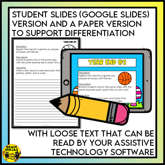 End of the Year Writing Prompts | Paper and Digital