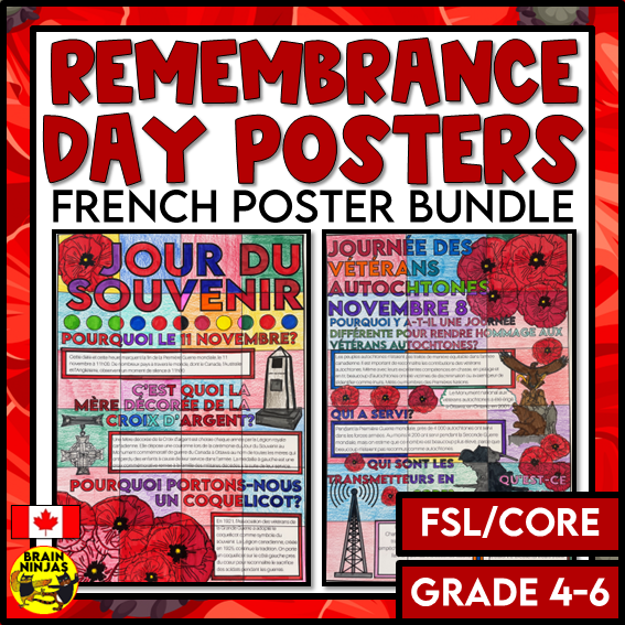 French Remembrance Day Collaborative Poster Bundle | Paper