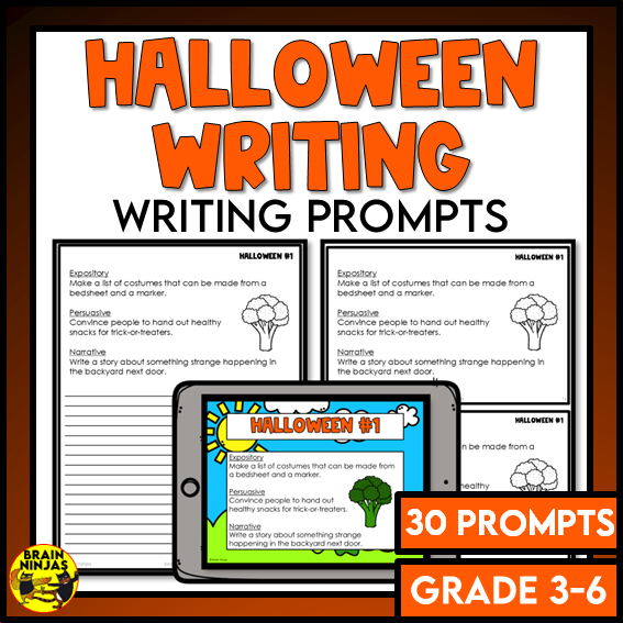 Halloween Writing Prompts | Paper and Digital