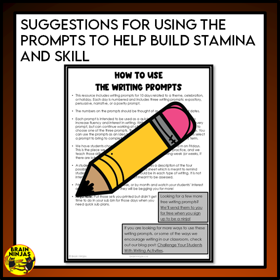 Halloween Writing Prompts | Paper and Digital
