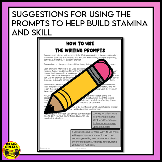 Kindness Writing Prompts | Paper and Digital