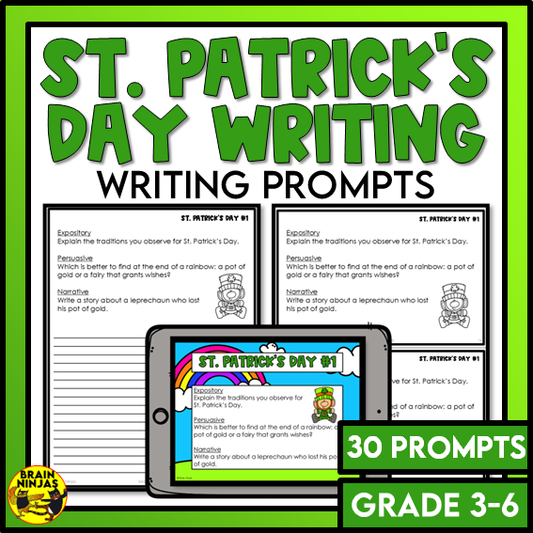 St Patrick's Day Writing Prompts | Paper and Digital
