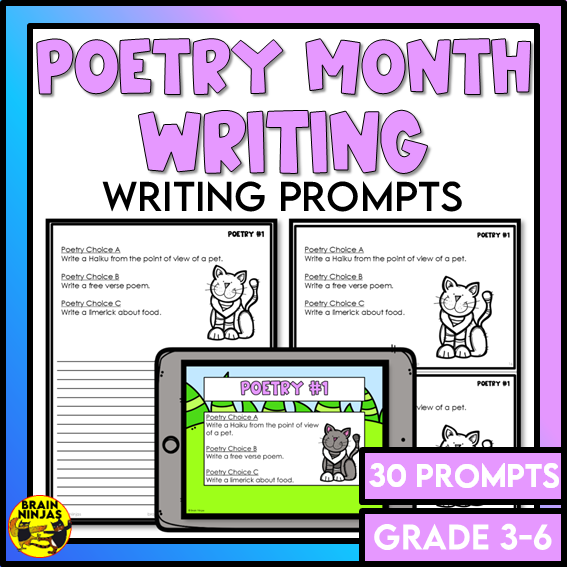 Poetry Writing Prompts | Paper and Digital