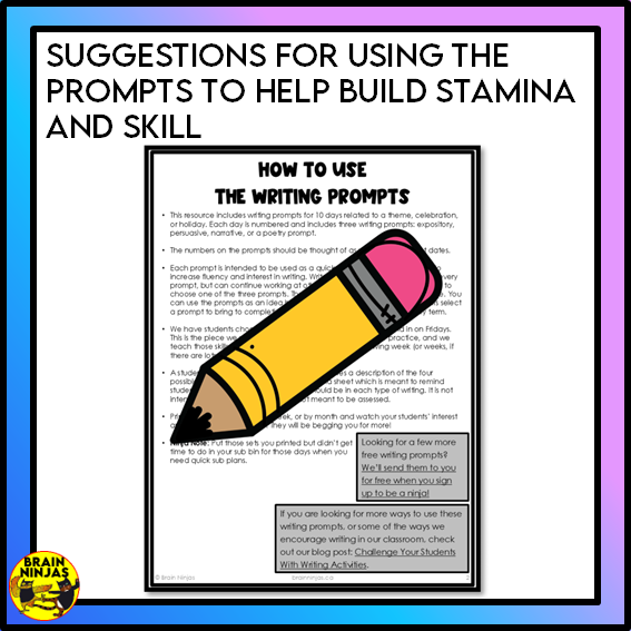 Poetry Writing Prompts | Paper and Digital